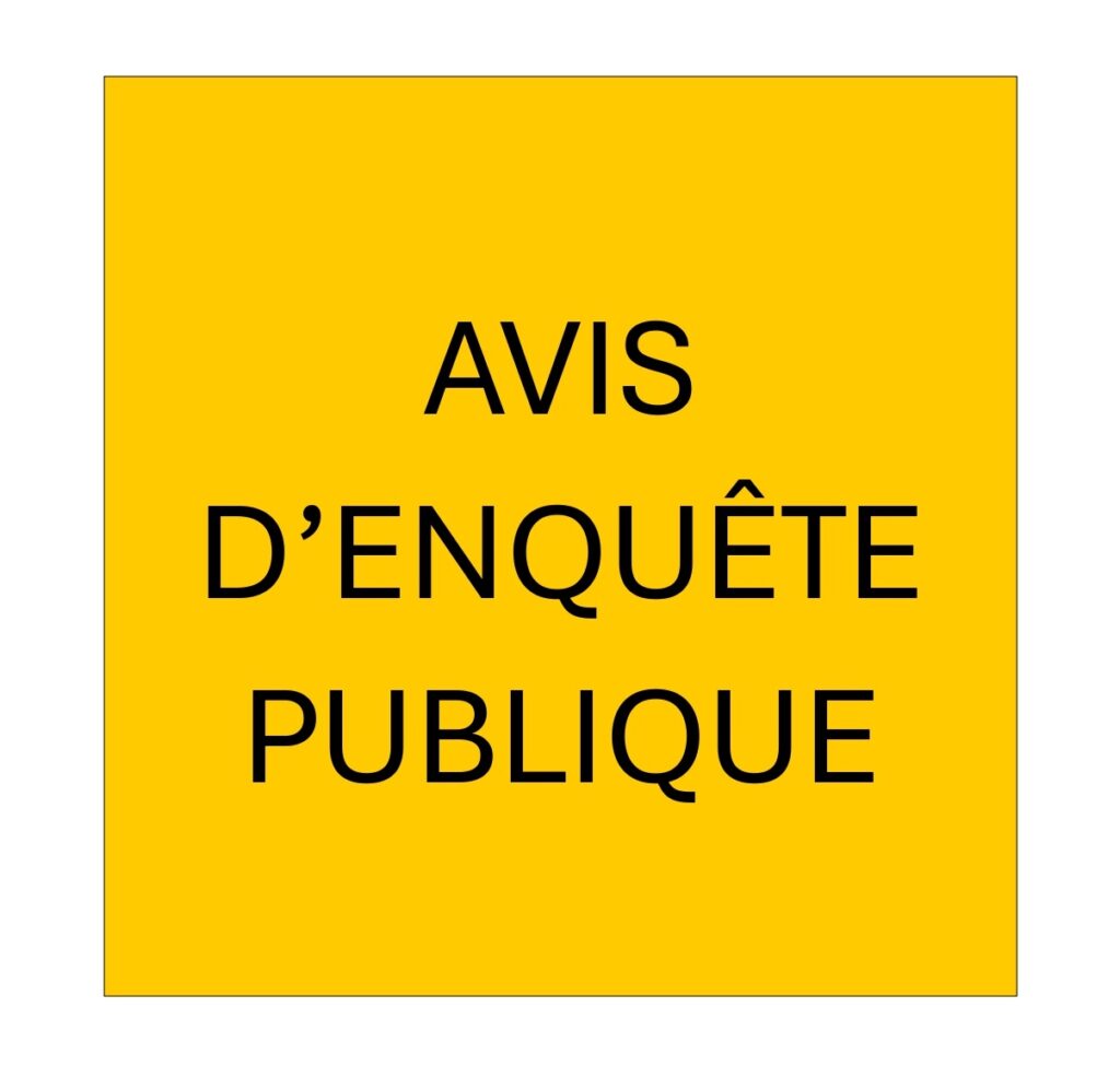 Avis d’enquête publique